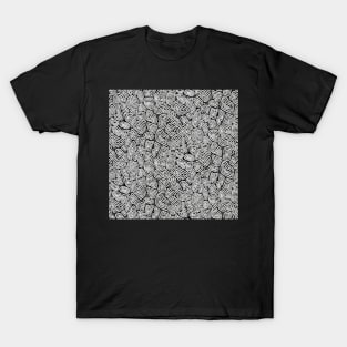 Black and White Spiral Giraffe Print T-Shirt